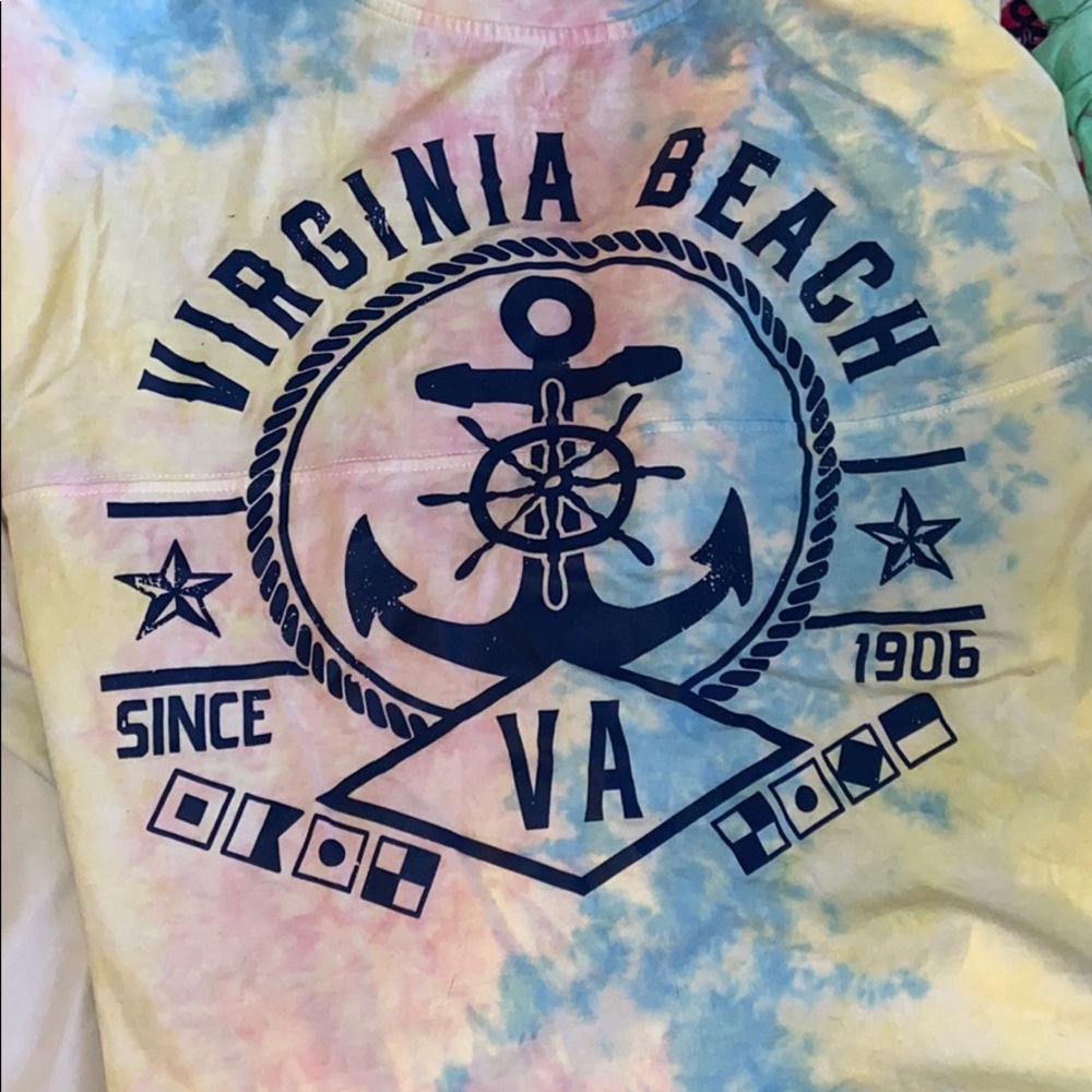 pastel tye dye vb shirt